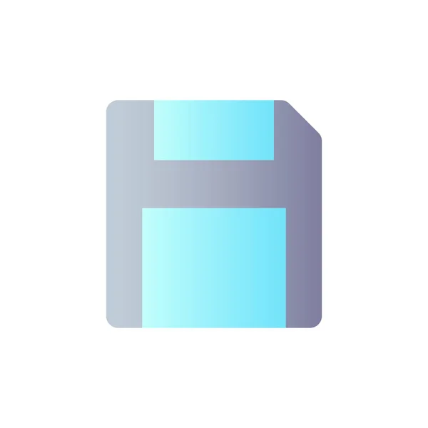 Flat Gradient Color Icon Floppy Disk Digital Storage Memory Electronic — 스톡 벡터