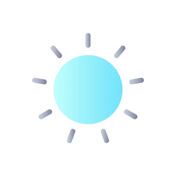 Sun Flat Gradient Color Icon Brightness Tool Photo Editor Instrument — Vector de stock