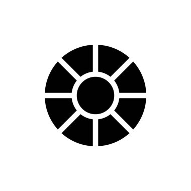 Lens filter black glyph ui icon. Objective glass. Simple filled line element. User interface design. Silhouette symbol on white space. Solid pictogram for web, mobile. Isolated vector illustration