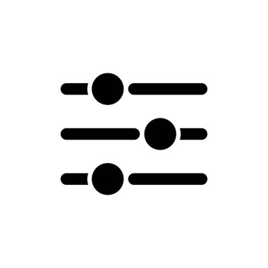 Adjustments black glyph ui icon. Photo and video. Simple filled line element. User interface design. Silhouette symbol on white space. Solid pictogram for web, mobile. Isolated vector illustration