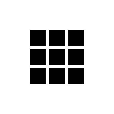 Rule of thirds grid black glyph ui icon. Composition. Simple filled line element. User interface design. Silhouette symbol on white space. Solid pictogram for web, mobile. Isolated vector illustration