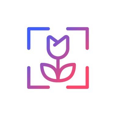 Macro photo mode pixel perfect gradient linear ui icon. Digital camera. Extreme close up picture. Line color user interface symbol. Modern style pictogram. Vector isolated outline illustration