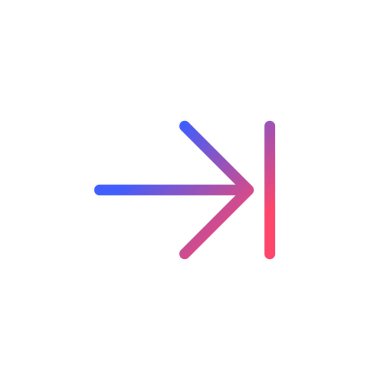 Next step pixel perfect gradient linear ui icon. Web browser. Digital program feature. Move forward. Line color user interface symbol. Modern style pictogram. Vector isolated outline illustration