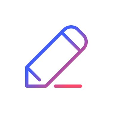 Pencil pixel perfect gradient linear ui icon. Drawing lines. Photo decoration. Photography editor. Line color user interface symbol. Modern style pictogram. Vector isolated outline illustration