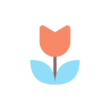 Flower flat color ui icon. Floral shop. Retail florist. Online marketplace. Delivery of fresh flowers. Simple filled element for mobile app. Colorful solid pictogram. Vector isolated RGB illustration