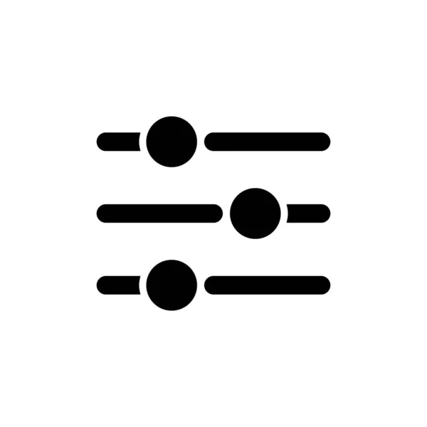 Adjustments Black Glyph Icon Photo Video Simple Filled Line Element — Archivo Imágenes Vectoriales