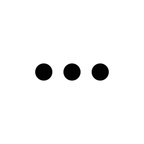 Ellipsis Black Glyph Icon Suspension Points Simple Filled Line Element — Image vectorielle