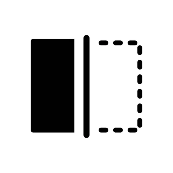Crop Video Length Black Glyph Icon Simple Filled Line Element —  Vetores de Stock