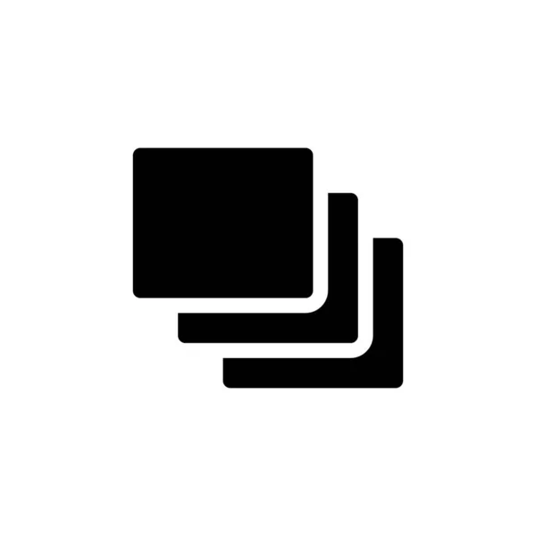 Series Layers Black Glyph Icon Image Editing Simple Filled Line — Vetor de Stock