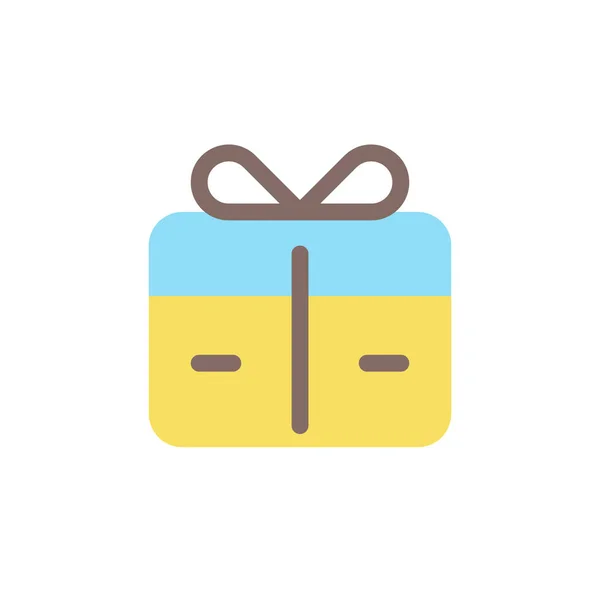 Free Gift Card Flat Color Icon Refer Friend Reward Promotional — Vetor de Stock