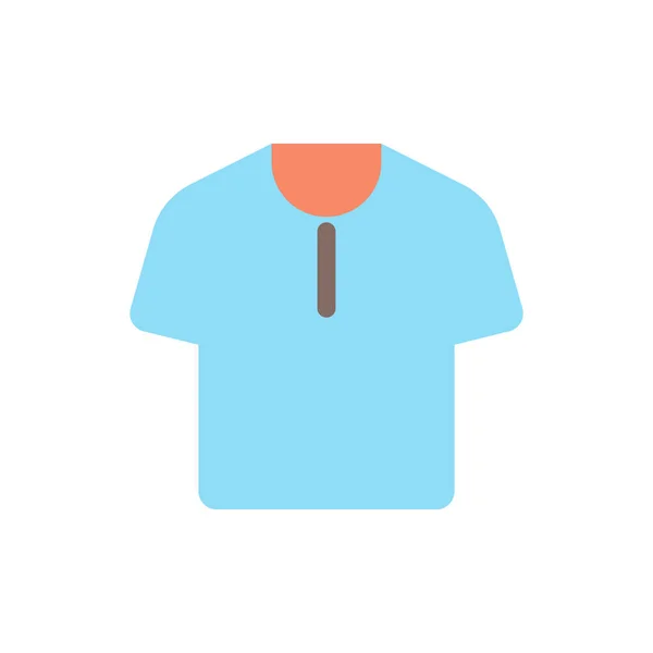 Shirt Flat Color Icon Men Clothing Store Online Marketplace Buying — Stock Vector