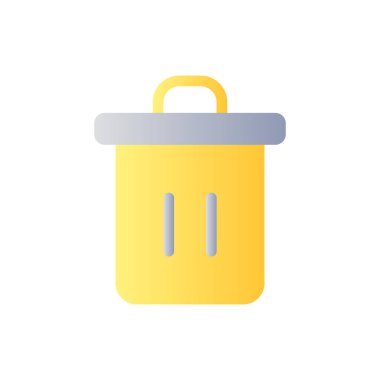 Trash can flat gradient color ui icon. Recycle bin. Garbage container. Dumpster. Online marketplace. Simple filled pictogram. GUI, UX design for mobile application. Vector isolated RGB illustration