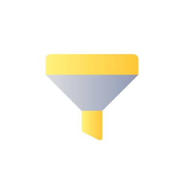 Funnel flat gradient color ui icon. Customer journey. Making purchase. Online marketplace. Boost sales. Simple filled pictogram. GUI, UX design for mobile application. Vector isolated RGB illustration
