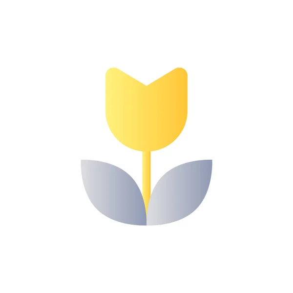 Flower Flat Gradient Color Icon Floral Shop Retail Florist Delivery — Stockový vektor