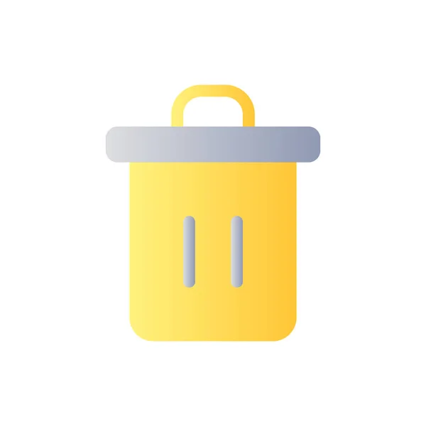 Trash Can Flat Gradient Color Icon Recycle Bin Garbage Container — Image vectorielle