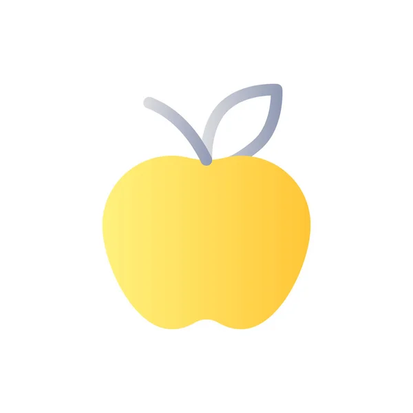 Apple Fruit Flat Gradient Color Icon Organic Products Selling Local — Image vectorielle