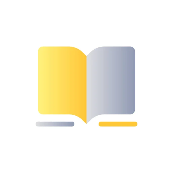 Book Flat Gradient Color Icon Online Bookstore Buying Selling Ebooks - Stok Vektor