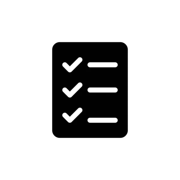 Shopping List Black Glyph Icon Remembering Items Shop Online Marketplace — ストックベクタ