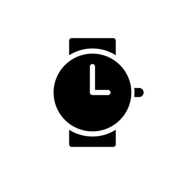 Wristwatch Black Glyph Icon Buying Watches Jewelry Store Commerce User — Stockvector