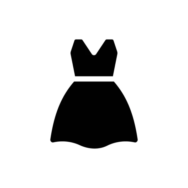 Dress Black Glyph Icon Women Clothing Store Stylish Apparel User — 图库矢量图片