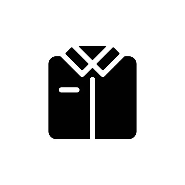 Складная Рубашка Черный Глиф Икона Рабочая Форма Магазин Пижам Формальная — стоковый вектор
