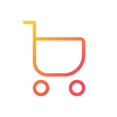 Shopping cart pixel perfect gradient linear ui icon. Purchase products, services from shop. Line color user interface symbol. Modern style pictogram. Vector isolated outline illustration