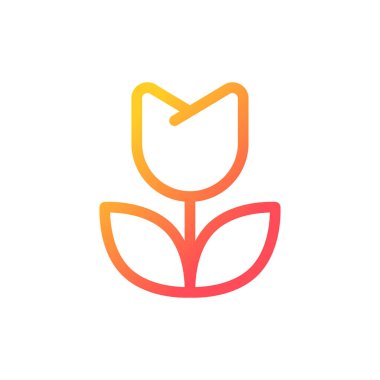 Flower pixel perfect gradient linear ui icon. Floral shop. Retail florist. Delivery of fresh flowers. Line color user interface symbol. Modern style pictogram. Vector isolated outline illustration