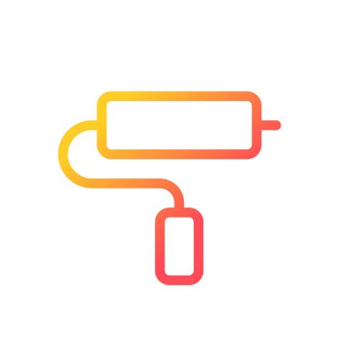 Paint roller tool pixel perfect gradient linear ui icon. Tools for home renovation. Online marketplace. Line color user interface symbol. Modern style pictogram. Vector isolated outline illustration