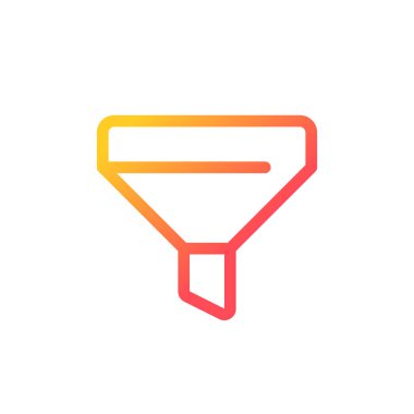 Funnel pixel perfect gradient linear ui icon. Customer journey. Making purchase. Online marketplace. Line color user interface symbol. Modern style pictogram. Vector isolated outline illustration