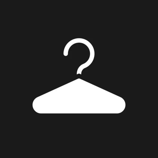 Hanger Dark Mode Glyph Icon Keep Clothes Neat Boutique Inventory — Stockvector