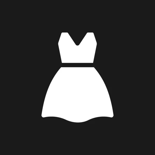 Dress Dark Mode Glyph Icon Women Clothing Store Stylish Apparel —  Vetores de Stock