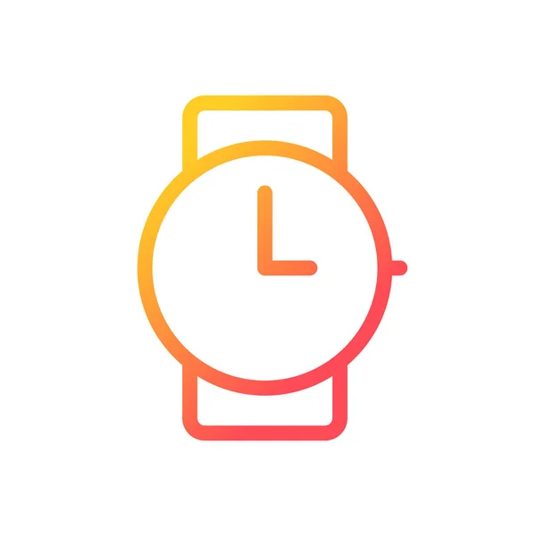 Wristwatch Pixel Perfect Gradient Linear Icon Buying Watches Jewelry Store — Vector de stock