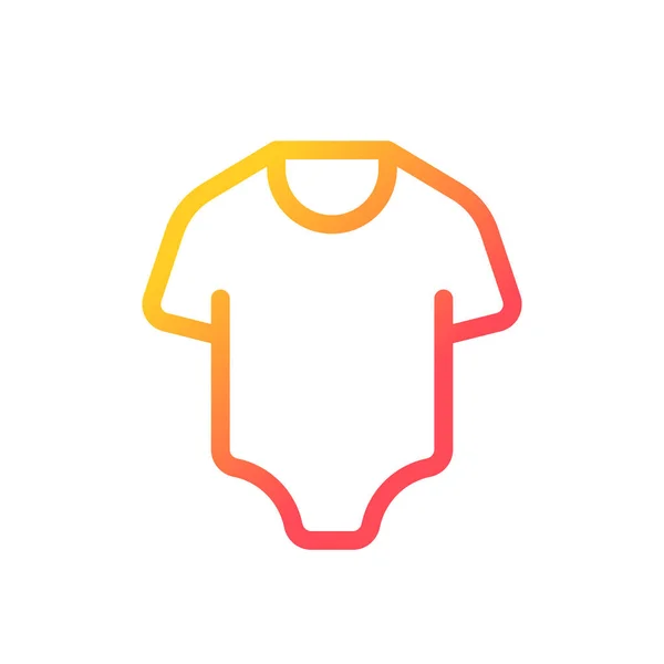 Baby Bodysuit Pixel Perfect Gradient Linear Icon Sleepwear Kid Infant — Wektor stockowy