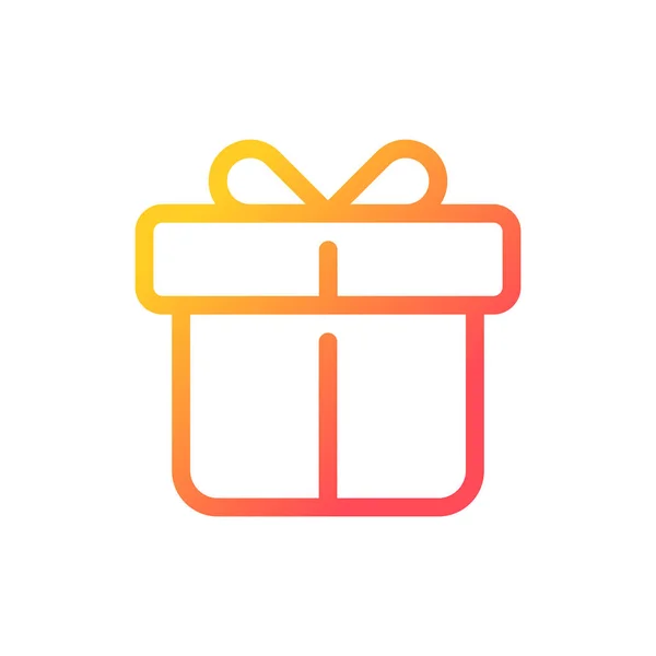 Free Gift Purchase Pixel Perfect Gradient Linear Icon Automatic Discount — Vetor de Stock