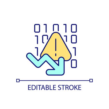 Code errors RGB color icon. Software development and engineering. Debugging. Programming. Isolated vector illustration. Simple filled line drawing. Editable stroke. Arial font used