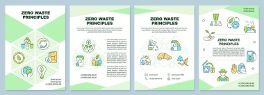 Zero waste principles green brochure template