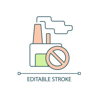 Industrial hazard prevention RGB color icon. Eliminating toxic and hazardous wastes. Impact on environment. Isolated vector illustration. Simple filled line drawing. Editable stroke. Arial font used