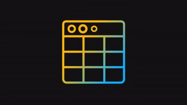 Animated Schedule Dark Gradient Icon Prioritize Work Goals Tasks Management — 图库视频影像