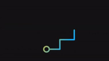 Animated guidance dark gradient icon. High performance team. Achieve results with team. Loop 4k video with alpha channel on transparent background. Outline motion graphic animation for night mode