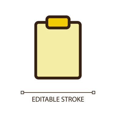 Blank tablet pixel perfect RGB color ui icon. Stationery supply. Paper notebook. Simple filled line element. GUI, UX design for mobile app. Vector isolated pictogram. Editable stroke. Arial font used