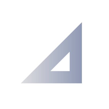 Rectangle ruler flat gradient two-color ui icon. Mathematical instrument. Geometric tool. Simple filled pictogram. GUI, UX design for mobile application. Vector isolated RGB illustration