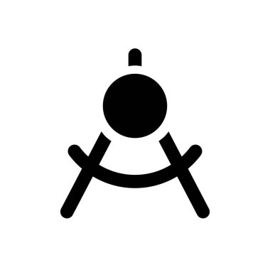 Mathematics class black glyph ui icon. Math course. Dividers tool. Mathematics. User interface design. Silhouette symbol on white space. Solid pictogram for web, mobile. Isolated vector illustration