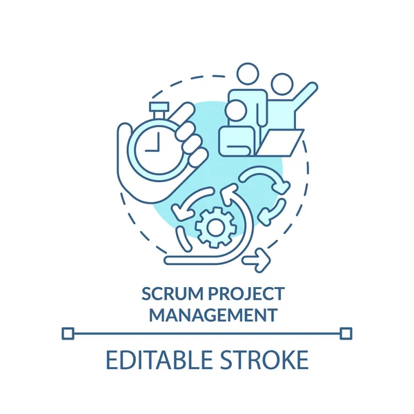 Scrum Project Management Turquoise Concept Icon Choose Tasks Priority Plan —  Vetores de Stock