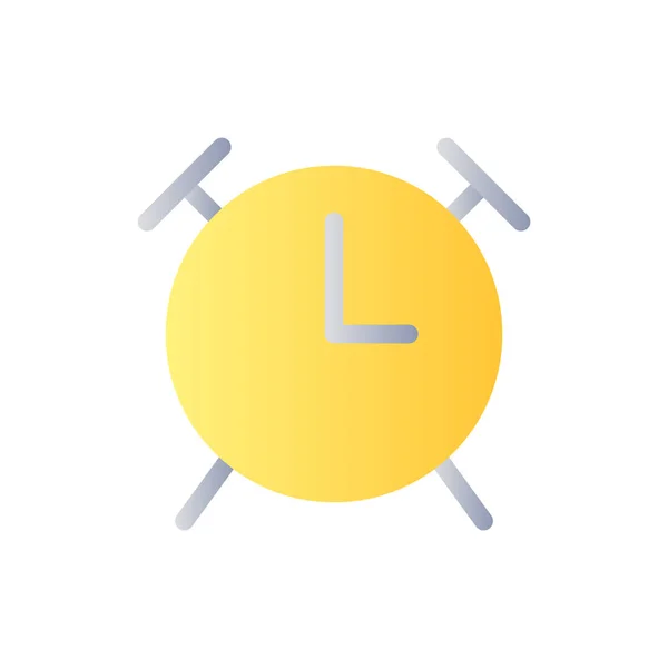 Alarm Clock Flat Gradient Two Color Icon Wake Morning Routine — 스톡 벡터