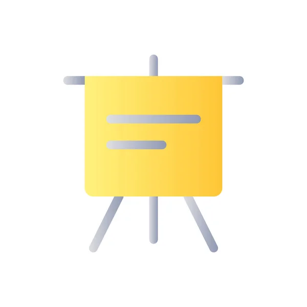 Portable Presentation Board Flat Gradient Two Color Icon Display Board — Stock Vector