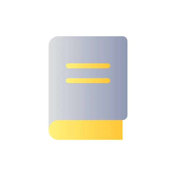 Closed Book Flat Gradient Two Color Icon Educational Material Learning — стоковый вектор