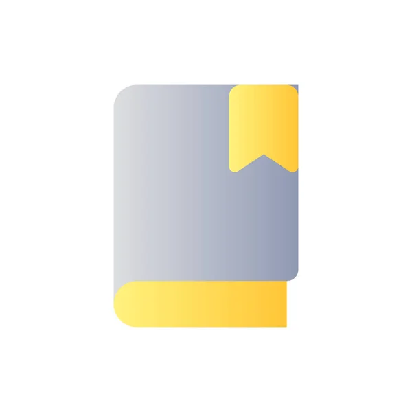 Saving Book Future Flat Gradient Two Color Icon Making Bookmark — 图库矢量图片