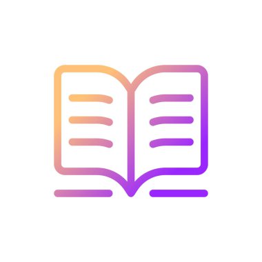 Public library pixel perfect gradient linear ui icon. Assignment writing. Doing homework. Finding info. Line color user interface symbol. Modern style pictogram. Vector isolated outline illustration