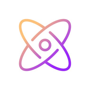 Science pixel perfect gradient linear ui icon. Atomic structure. Physics and chemistry courses. Line color user interface symbol. Modern style pictogram. Vector isolated outline illustration