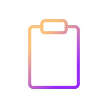 Blank tablet pixel perfect gradient linear ui icon. Stationery supply. Paper notebook. Collecting data. Line color user interface symbol. Modern style pictogram. Vector isolated outline illustration